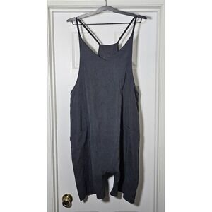Unbranded Shortall Romper Size Large Gray Polyester Nylon Lightweight Soft